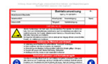 Arbeitsschutz Betriebsanweisung 