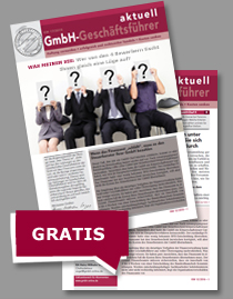 Gratis E-Book „GmbH-Geschäftsführer aktuell“
